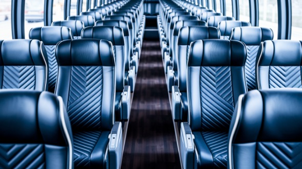 54 passenger charter bus inside new rochelle