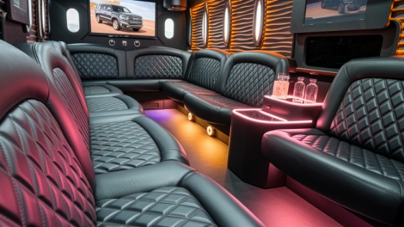 party bus rental interior white plains
